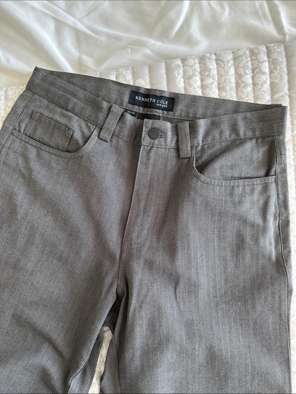 Kenneth Cole Gray Men's Chinos